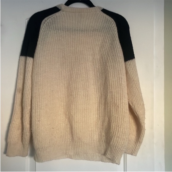 IRO Black and Cream Sweater sz M - Picture 6 of 9